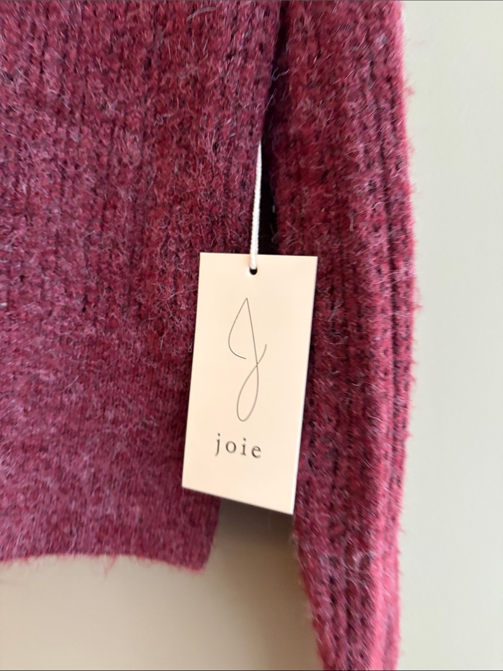 Joie Raspberry Button-Front V-Neck Ribbed Cardigan size XS - Picture 7 of 12